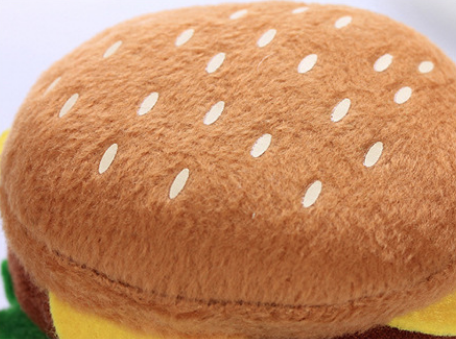 Charming Burger Plush Pet Toy