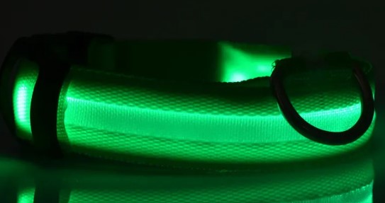GlowSafe Nylon LED Collar & Leash