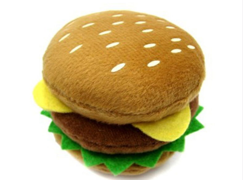Charming Burger Plush Pet Toy