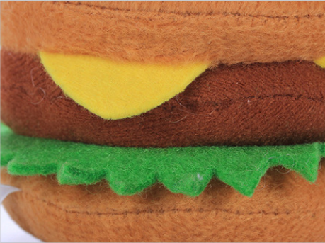 Charming Burger Plush Pet Toy