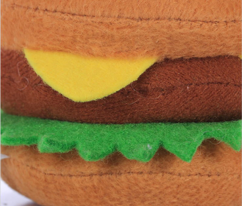 Charming Burger Plush Pet Toy